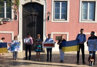 Протест українців у Лісабоні